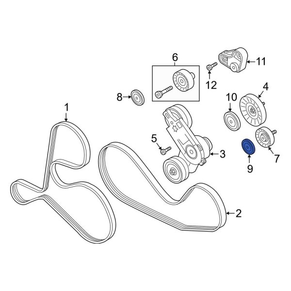 Accessory Drive Belt Idler Pulley Cap