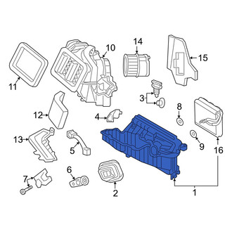 Audi OE - A/C Evaporator Core and Case Assembly