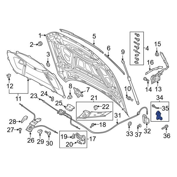 Hood Release Handle Bracket