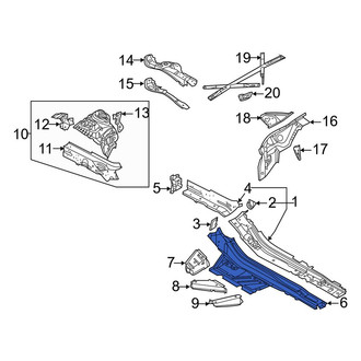 Audi OE - Front Right Floor Side Rail