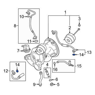 Audi OE - Upper Turbocharger Oil Line O-Ring