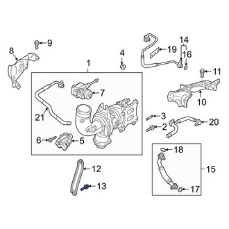 Audi OE - Turbocharger Mounting Bolt
