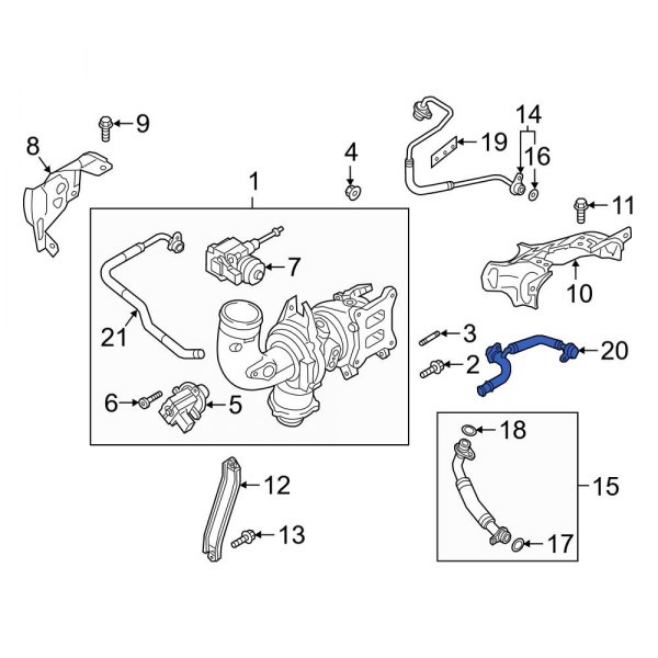 Turbocharger Coolant Line