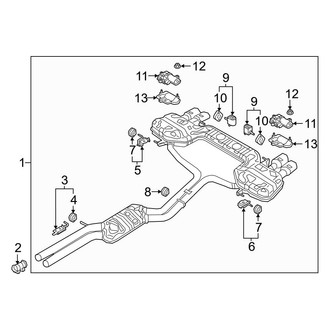 Audi OE - Exhaust System - Exhaust Components (Rear), (Premium Plus / Prestige)