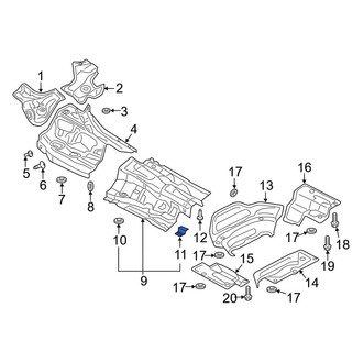 Audi OE - Catalytic Converter Heat Shield Nut