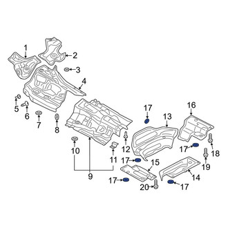 Audi OE - Catalytic Converter Heat Shield Nut