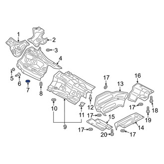 Audi OE - Catalytic Converter Heat Shield Nut