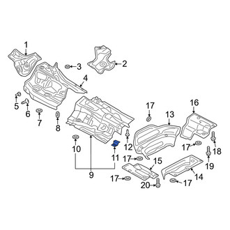 Audi OE - Catalytic Converter Heat Shield Nut