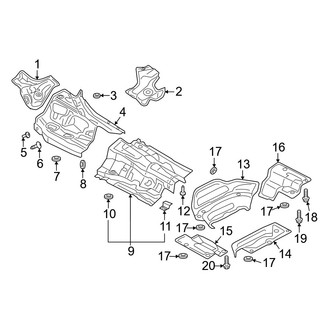 Audi OE - Exhaust System - Heat Shields (2.0L)