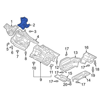 Audi OE - Front Left Floor Pan Heat Shield