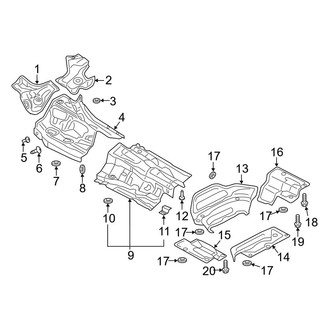 Audi OE - Exhaust System - Heat Shields