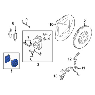 Audi OE - Front Wheel Bearing and Hub Assembly