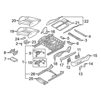Audi OE - Seats & Tracks - Front Seat Components (Seat Cushion, Standard Seats)