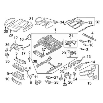 Audi OE - Seats & Tracks - Front Seat Components (Comfort Seat, Seat Cushion), (Premium Plus / Prestige)