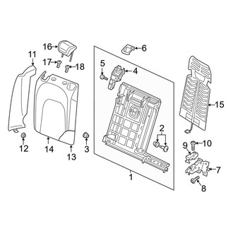 Audi OE - Seats & Tracks - Rear Seat Components (Passenger Side Seat Back), (Premium Plus / Prestige)