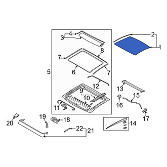 Audi OE - Rear Sunroof Glass
