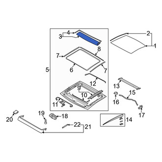 Audi OE - Front Sunroof Glass