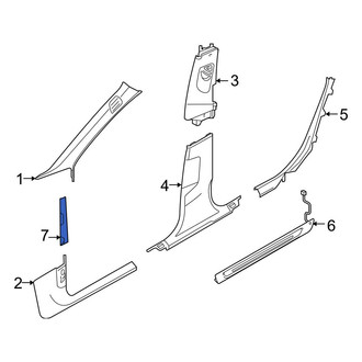 Audi OE - Left Upper Body A-Pillar Trim Panel