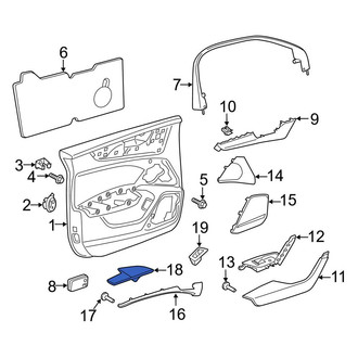 Audi OE - Front Right Upper Door Panel Insert