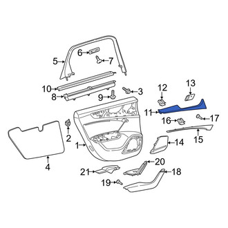 Audi OE - Rear Left Upper Door Panel Insert