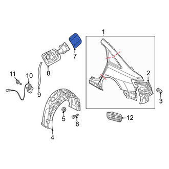 Audi OE - Rear Fuel Filler Door