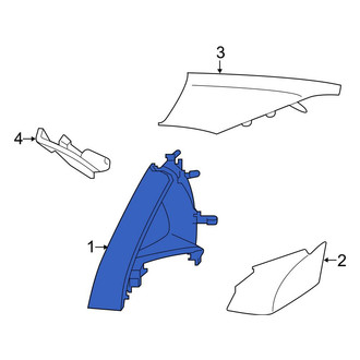 Audi OE - Rear Left Lower Interior Quarter Panel Trim Panel