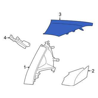 Audi OE - Rear Left Lower Interior Quarter Panel Trim Panel
