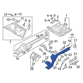 Audi OE - Rear Left Frame Side Member Assembly