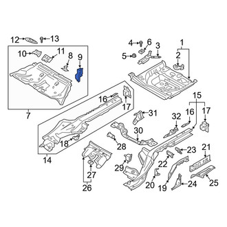 Audi OE - Rear Right Floor Pan Reinforcement