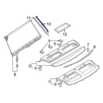 Audi OE - Rear Left Upper Interior Quarter Panel Trim Panel
