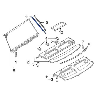 Audi OE - Rear Right Upper Interior Quarter Panel Trim Panel