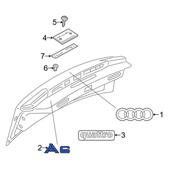 Audi OE - Rear Deck Lid Emblem