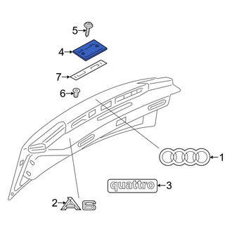 Audi OE - Front Left License Plate Bracket