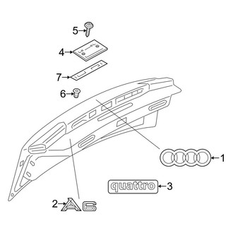 Audi OE - Trunk Lid - Exterior Trim (Premium / Premium Plus / Prestige)