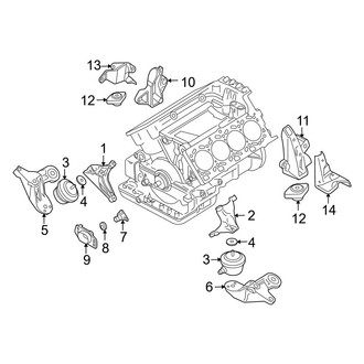 Audi OE - Engine / Transaxle - Engine & Transmission Mounting (4.2L Automatic Tr)