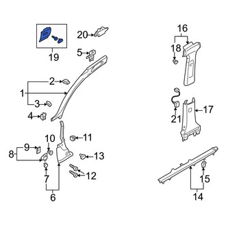 Audi OE - Left Body B-Pillar Trim Panel Insert