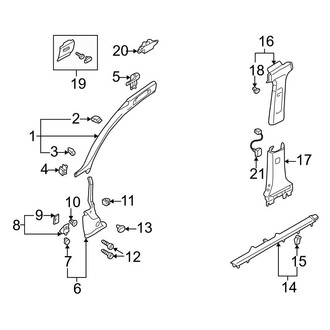 Audi OE - Pillars, Rocker & Floor - Interior Trim (To VIN 4B3021350)
