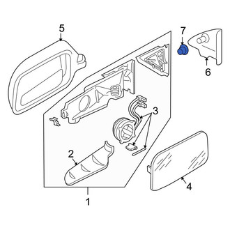 Audi OE - Door Mirror Trim Ring Nut
