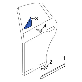 Audi OE - Rear Left Door Window Molding