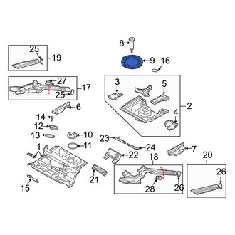 Audi OE - Rear Spare Tire Compartment Cover