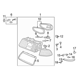 Audi OE - Front Lamps - Headlamp Components (W/O Xenon)