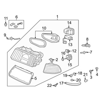 Audi OE - Front Lamps - Headlamp Components (With Xenon)