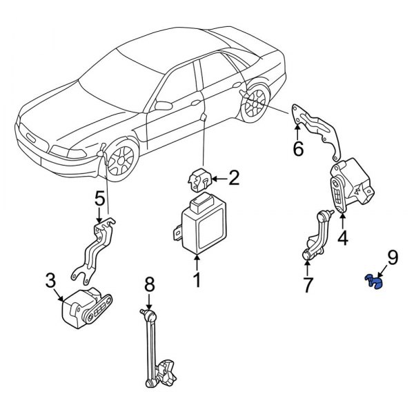 Headlight Level Sensor Strut Support Bracket