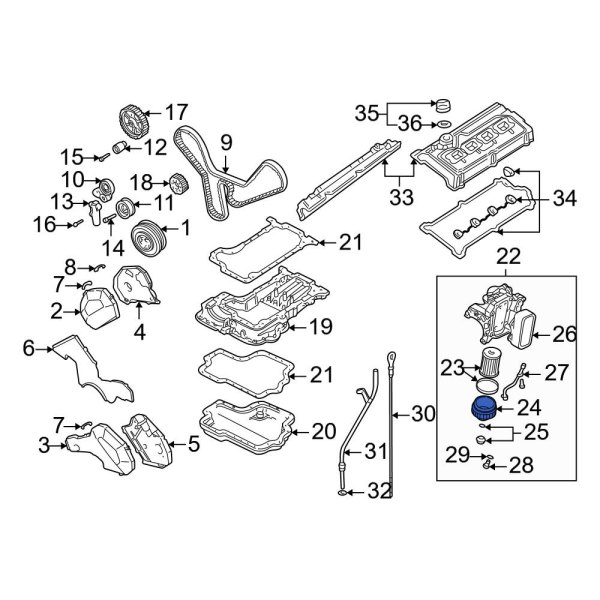 Engine Oil Filter Housing Cover