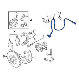 Audi OE - Front Left ABS Wheel Speed Sensor