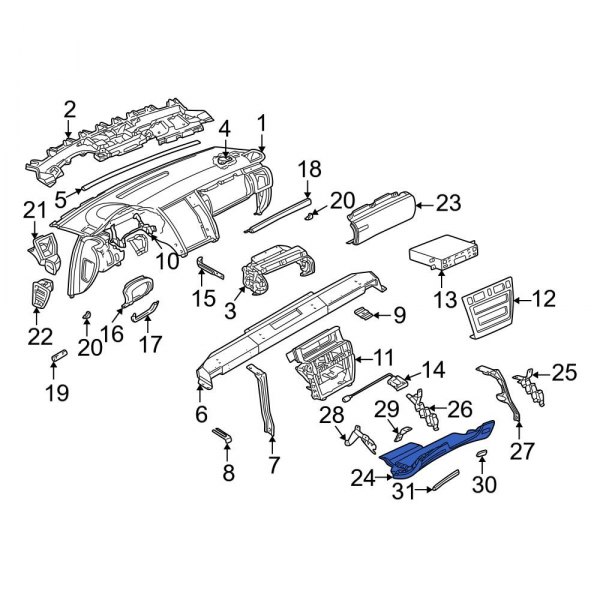 Instrument Panel Knee Bolster