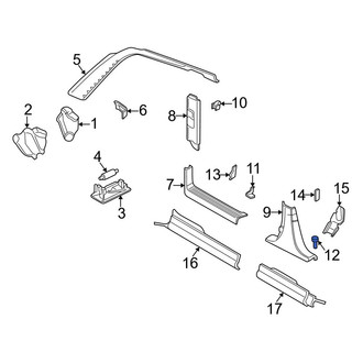 Audi OE - Rear Lower Body B-Pillar Trim Panel Clip