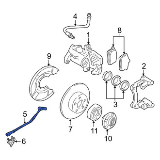 Audi OE - Front Left ABS Wheel Speed Sensor
