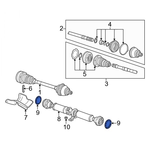 Audi OE 8D0407309A CV Joint Gasket