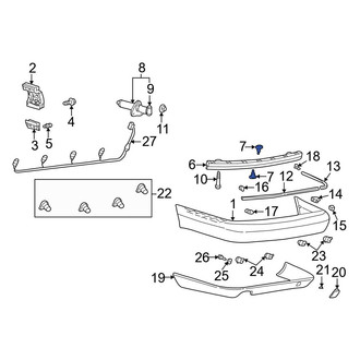 Audi OE - Rear Bumper Impact Bar Clip